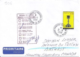 TP N°506 SUR LETTRE DU 21.9.98 POUR  LE CANADA - Storia Postale