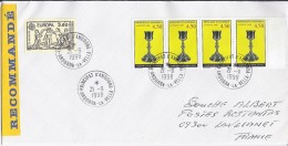 TP N°506x4 (+ 379) SUR LETTRE RECOMMANDEE DU 21.9.98 POUR  LA FRANCE + POSTE RESTANTE - Lettres & Documents