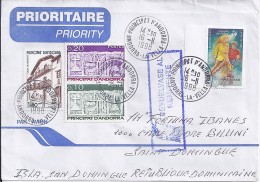 TP N°507(+ 317/318/326)  SUR LETTRE DU 16.11.98 POUR LA REPUBLIQUE DOMINICAINE - Cartas & Documentos