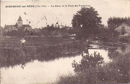 MIREBEAU  SUR BEZE    LA BEZE ET LE PONT DU TRAMWAY - Mirebeau