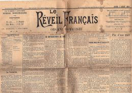 Le Réveil Français Organe Royaliste N° 33 Du Jeudi 5 Août 1897 - Skandinavische Sprachen