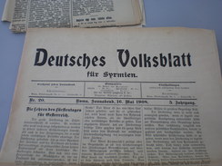 Deutsches Volsblatt Fur Syrmien Ruma Snnabend 1908 - Slawische Sprachen