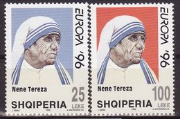 ALBANIA - 1996 - EUROPA CEPT - MOTHER THERESA,  MNH** - Madre Teresa