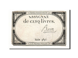 Billet, France, 5 Livres, 1793, 1793-10-31, Baron, TB+, KM:A76, Lafaurie:171 - Assignats