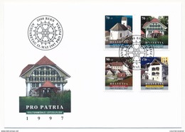 SUISSE - 5 Enveloppes FDC "PRO PATRIA 1997" Maisons Suisses, Monuments - BERNE 1997 - Autres & Non Classés