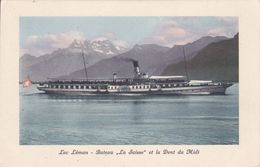 CPA  Lac Léman. Bateau " LA SUISSE" Et La Dent Du Midi. ..F851 - Andere