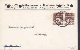 Denmark OTTO CHRISTIANSEN Amaliegade 8, Brotype IIIb KJØBENHAVN (8.) 1927 Card Karte VERY SCARCE Cancel !! (2 Scans) - Briefe U. Dokumente