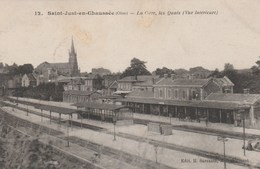 SAINT JUSTE 60  OISE     CPA  LA  GARE LES QUAIS - Saint Just En Chaussee