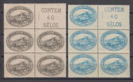 Brazil Brasil Mi# 464-65 ** MNH Block Of 6 + TAB Passos Praia Botafogo Rio 1937 - Unused Stamps