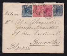 Brazil Brasil 1902 Cover 600R Rate RIO DE JANEIRO To BRUXELLES Belgium - Covers & Documents