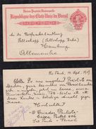 Brazil Brasil 1919 Stationery Card AMBULANTE MARTIMA SAO PAULO To HAMBURG - Storia Postale