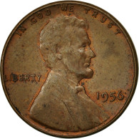 Monnaie, États-Unis, Lincoln Cent, Cent, 1956, U.S. Mint, Philadelphie, TTB - 1909-1958: Lincoln, Wheat Ears Reverse