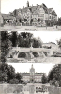 Hanau, Mehrbild-AK Mit Eberhardschule, Um 1910/20 - Hanau