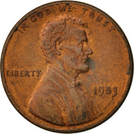 Monnaie, États-Unis, Lincoln Cent, Cent, 1983, U.S. Mint, Philadelphie, TTB+ - 1959-…: Lincoln, Memorial Reverse