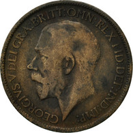 Monnaie, Grande-Bretagne, George V, 1/2 Penny, 1918, TB, Bronze, KM:809 - C. 1/2 Penny