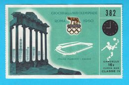 OLYMPIC GAMES ROME 1960. -  ITALY : GREAT BRITAIN ( England ) ... Football Soccer Match Old Rare Ticket ** Roma '60. - Eintrittskarten