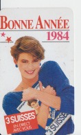 Switzerland Bonne Annee 1984 Calendar 105/65 Mm - Grossformat : 1981-90