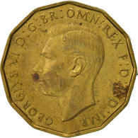 Monnaie, Grande-Bretagne, George VI, 3 Pence, 1943, TTB+, Nickel-brass, KM:849 - F. 3 Pence