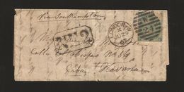 E) 1887 GREAT BRITAIN,  BLACK MARK, NE2, COMPLETE LETTER COVER FROM LONDON TO CARIBE, RARE DESTINATION - Brieven En Documenten