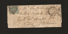 E) 1865 GREAT BRITAIN, A15, COMPLETE LETTER COVER FROM LONDON TO CARIBE, F - Covers & Documents