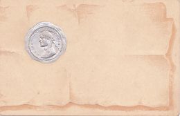 Unidentified German Or Austrian  Coin On Postcard, Early 1900, Embossed - Munten (afbeeldingen)