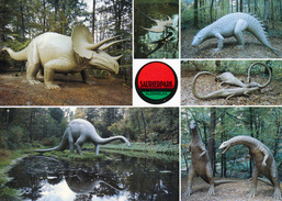 Saurierpark Kleinwelka, Germany, Ca. 1980s, Dinosaur - Triceratops, Diplodocus, Plateosaurus, Tranystropheus,Nothosaurus - Bautzen