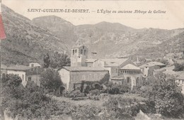 SAIN-GUILHEM-LE DESERT  34 HERAULT  CPA   L'EGLISE OU ANCIENNE ABBAYE DE GELLONE - Sonstige & Ohne Zuordnung