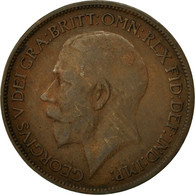 Monnaie, Grande-Bretagne, George V, 1/2 Penny, 1921, TB, Bronze, KM:809 - C. 1/2 Penny