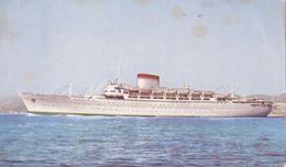 M/V.Augustus OR Giulio Cesare, Official Postcard Societa Di Navigazione Genova - Passagiersschepen