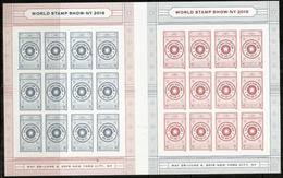 World Stamp Show-NY 2016 Folio ** (classic Engraved 19th-century Newspaper Periodical Stamps) - Ganze Bögen