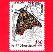 Nuovo Oblit. - ROMANIA - 1960 - Farfalla - Butterflies - Acherontia Atropos - 1.60 P. Aerea - Ongebruikt