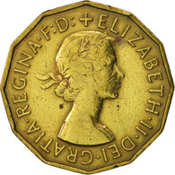 Monnaie, Grande-Bretagne, Elizabeth II, 3 Pence, 1956, TB+, Nickel-brass, KM:900 - F. 3 Pence