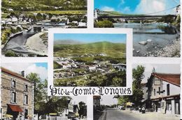 VIC LE COMTE LONGUES (PUY DE DOME - 63) - BELLE CPSM MULTIVUES - Vic Le Comte