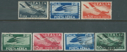 1945-46 ITALIA USATO POSTA AEREA DEMOCRATICA 7 VALORI - R17-8 - Luchtpost