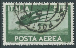 1962 ITALIA USATO POSTA AEREA DEMOCRATICA 5 LIRE STELLE - R17-10 - Luftpost