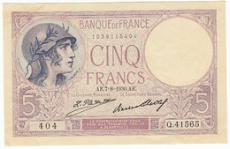 5 Francs, Violet Type 1917, P.72, F3/14, Q.41565, 07/08/1930, TB - 5 F 1917-1940 ''Violet''