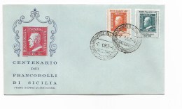 Centenario Dei Francobolli Di Sicilia - Fdc - Anno 1959 Palermo - Non Classés
