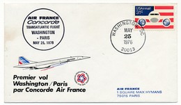 ETATS UNIS - CONCORDE - Premier Vol Washington Paris - 25 Mai 1976 - Concorde