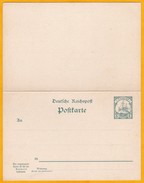 1900/1913  - Entier CP Avec Réponse - Postkarte Mit Antworst - Togo Allemand - 5 Pf Yacht Imperial Vert - Neuf MNH - Kolonie: Togo
