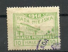 Poland Polska 1918 Local Post Przedborz Michel 16 O - Oblitérés