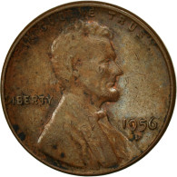 Monnaie, États-Unis, Lincoln Cent, Cent, 1956, U.S. Mint, Denver, TTB, Laiton - 1909-1958: Lincoln, Wheat Ears Reverse