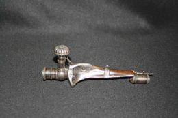 Ancienne Pipe Ethnique Artisanale Argent XIX ème - Oestliche Kunst