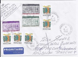 TP N° 512x5 (+317/318/321)  SUR LETTRE  DU 18.1.99 POUR LA REPUBLIQUE TCHEQUE - Lettres & Documents