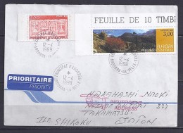 TP N° 514 + 357 SUR LETTRE DU 12.4.99 POUR LE JAPON - Storia Postale