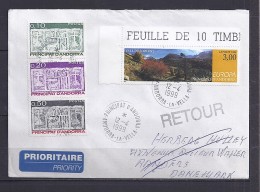 TP N° 514  (+317/318/321) SUR LETTRE DU 12.4.99 POUR LE DANEMARK - Storia Postale