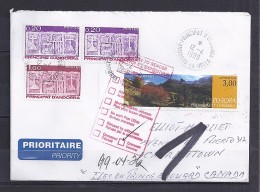 TP N° 514  (+318x2/322) SUR LETTRE DU 12.4.99 POUR LE CANADA - Storia Postale