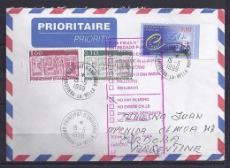 TP N° 515 (+317/322) SUR LETTRE DU 15.5.99 POUR L'ARGENTINE - Briefe U. Dokumente