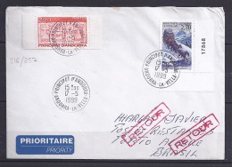 TP N° 516 (+357) SUR LETTRE  DU 17.5.99 POUR LE BRESIL - Briefe U. Dokumente