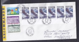 TP N° 516x6 (+317/318/513) SUR LETTRE  RECOMMANDEE DU 17.5.99 POUR LA FRANCE+POSTE RESTANTE - Briefe U. Dokumente