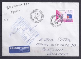 TP N° 518  SUR LETTRE DU 3.7.99 POUR LA BELGIQUE - Storia Postale